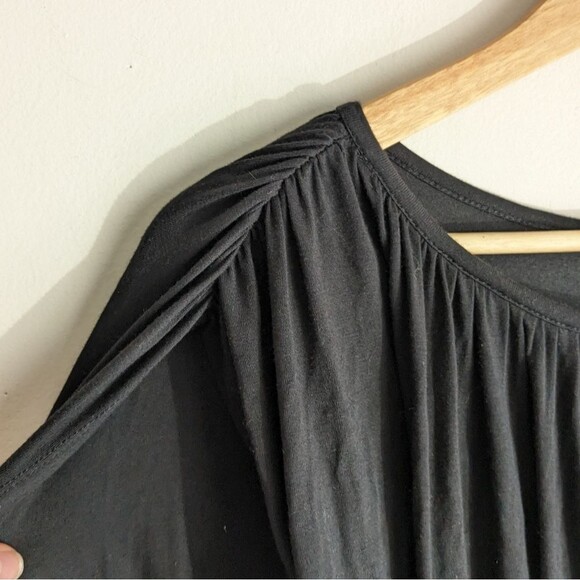 Seven times seven Black Drape Drop Waist Dress Women's Size Small - Picture 3 of 9